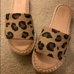 Old Navy Leopard Slides